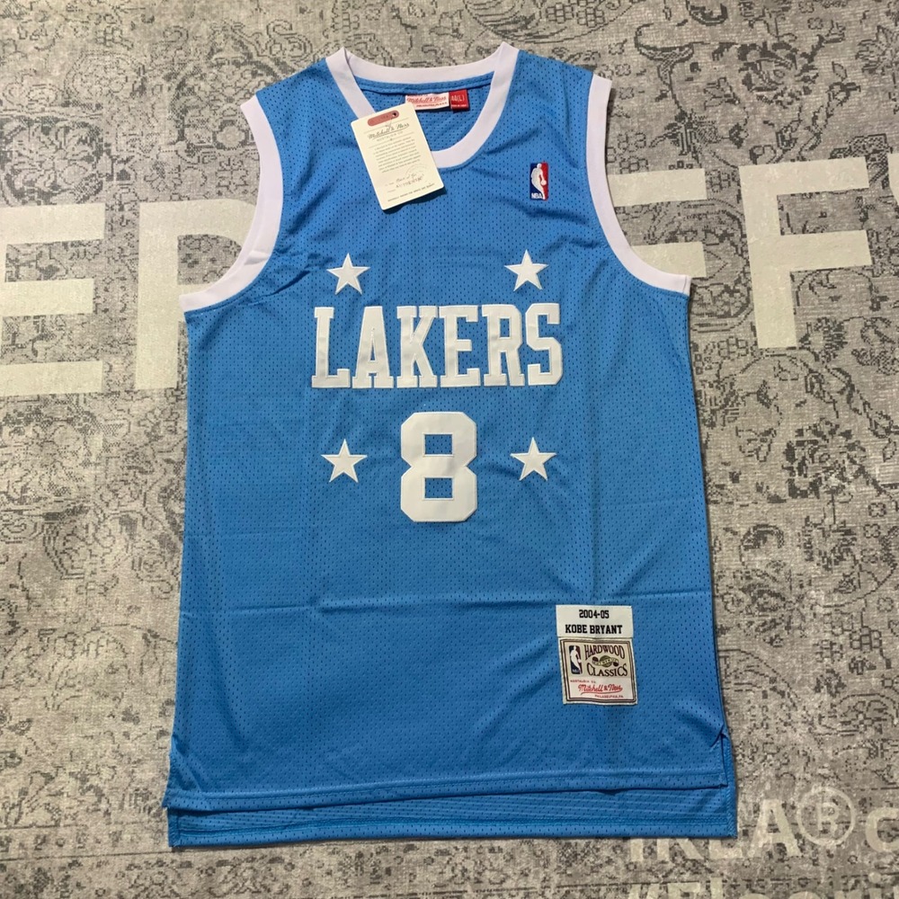 Mitchell & Ness Lakers Kobe Bryant Jersey Mens Medium Blue New 2004-05 Hardwood
